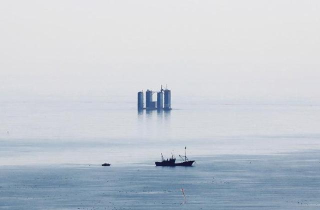 灵山湾海域海市蜃楼